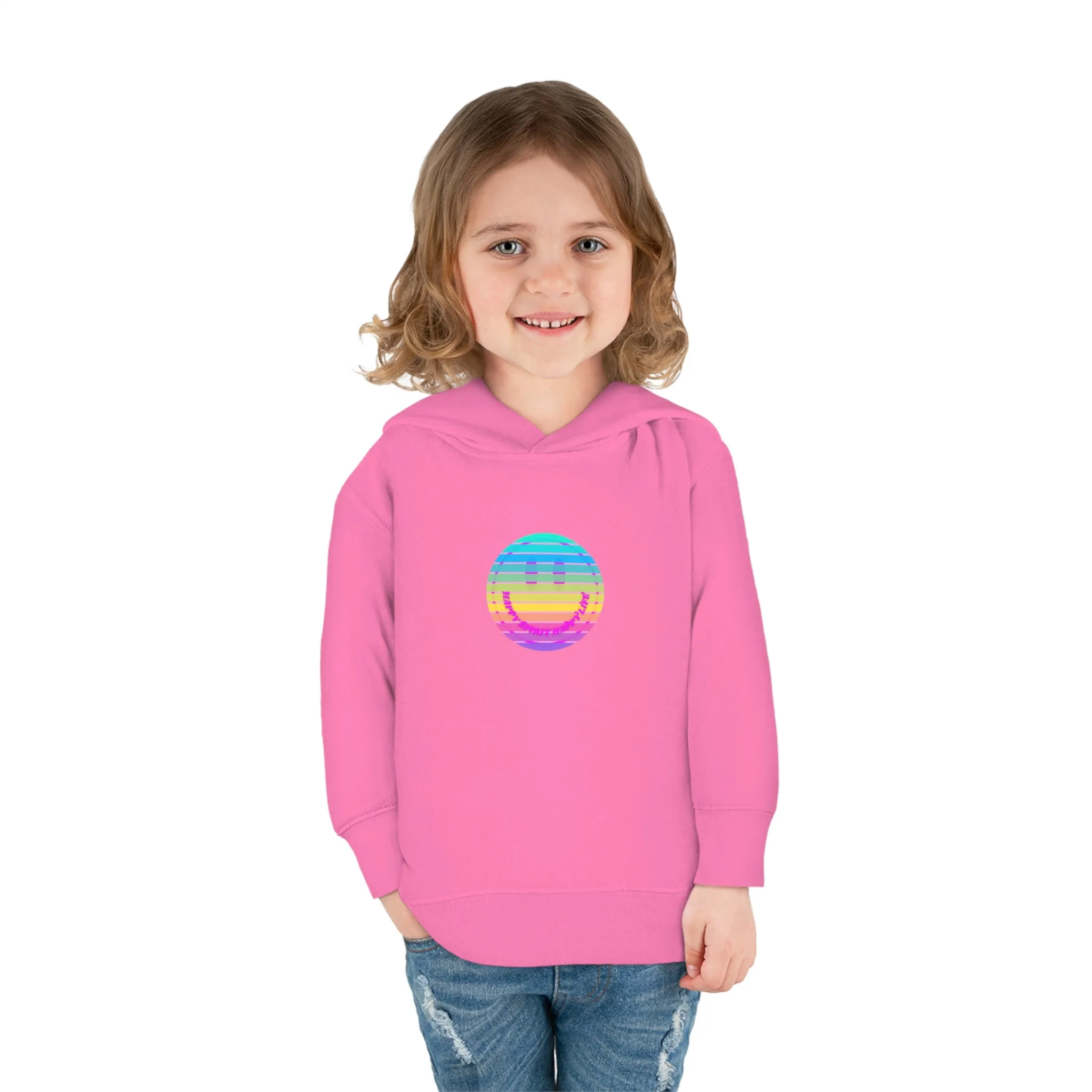 Aesthetic Hoodie for Toddler, Pink Rainbow Hoodie, Kids Smile Face Hoodie, Happy Spirit Happy Life Hoodie, Happy Mind Hoodie, Cute Kid Gifts