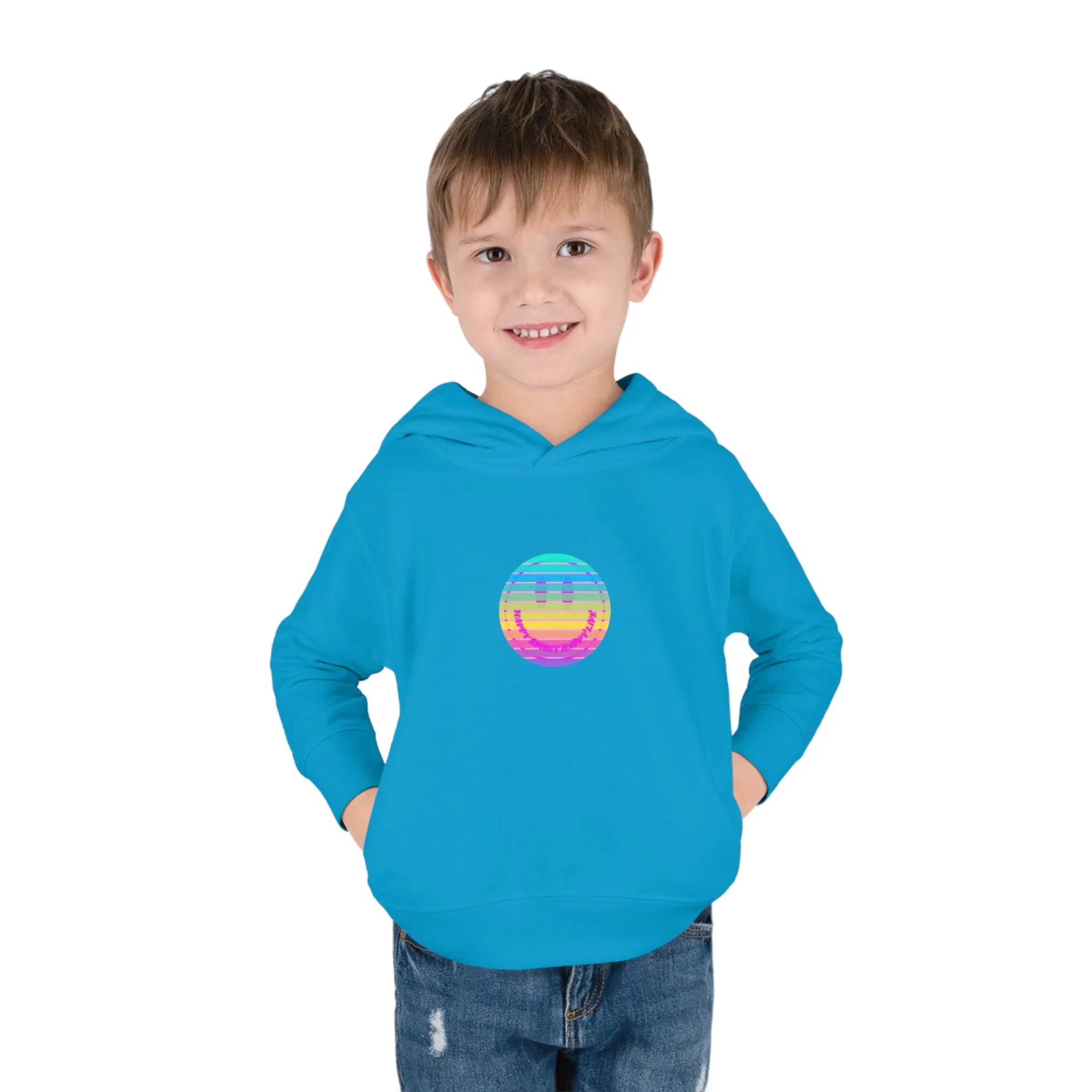 Aesthetic Hoodie for Toddler, Pink Rainbow Hoodie, Kids Smile Face Hoodie, Happy Spirit Happy Life Hoodie, Happy Mind Hoodie, Cute Kid Gifts