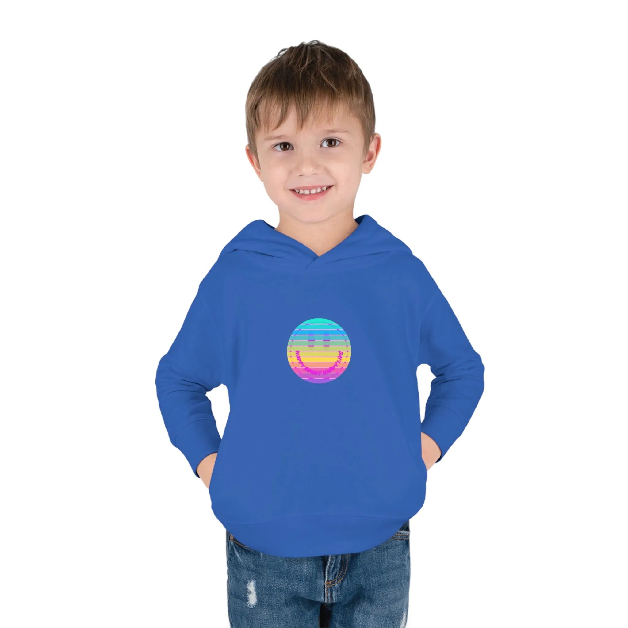 Aesthetic Hoodie for Toddler, Pink Rainbow Hoodie, Kids Smile Face Hoodie, Happy Spirit Happy Life Hoodie, Happy Mind Hoodie, Cute Kid Gifts