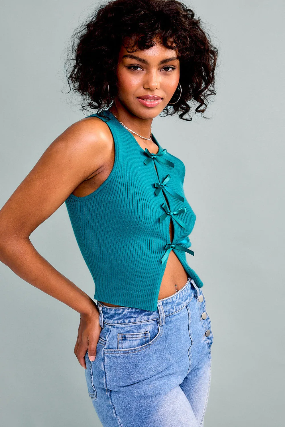 best in bow top - teal