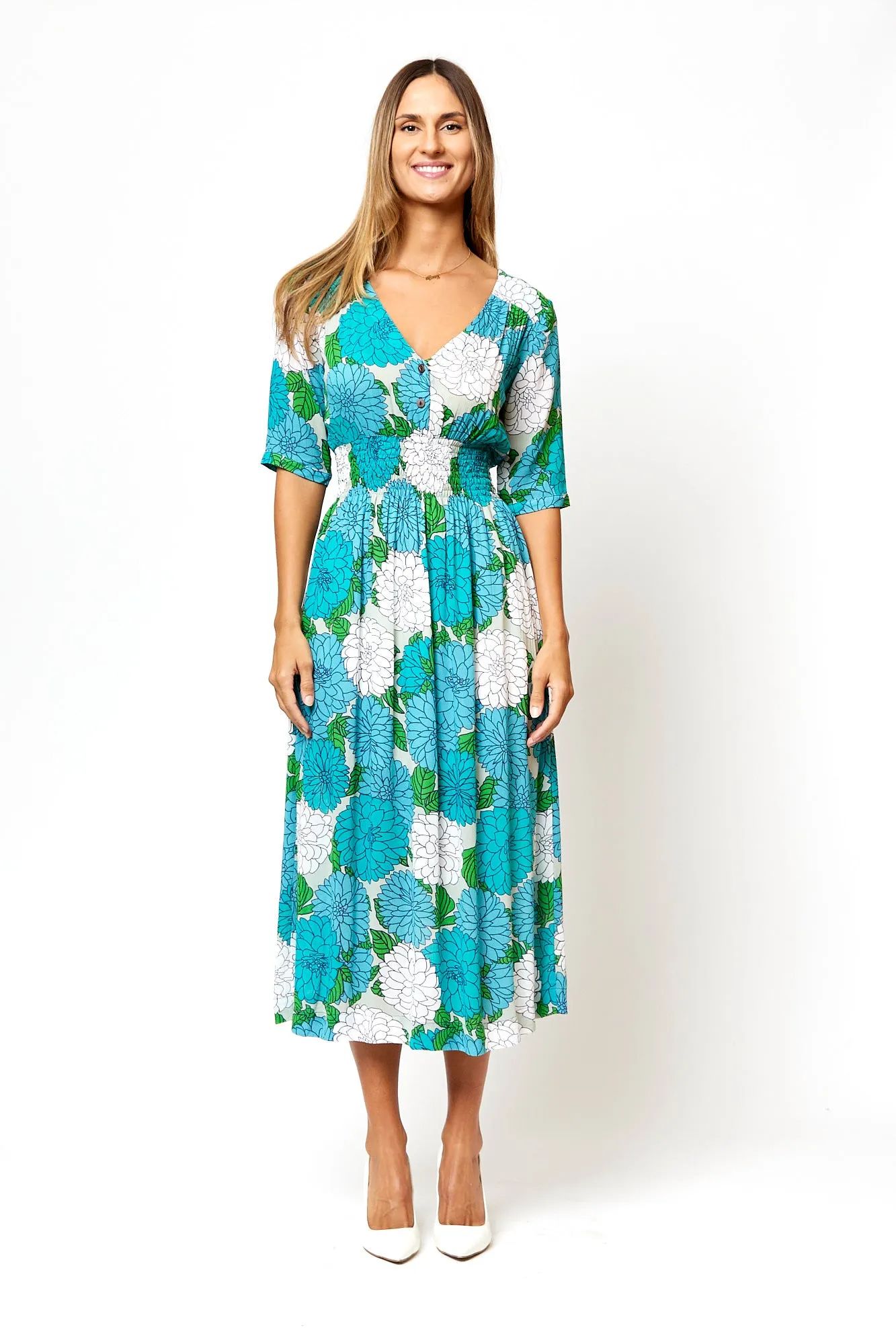 Camils Midi Dress - Bel Blue