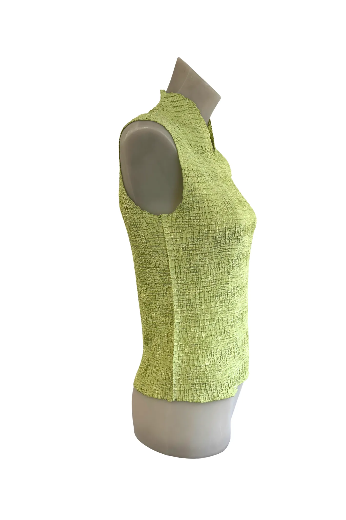Casual Corner lime green vest top, M
