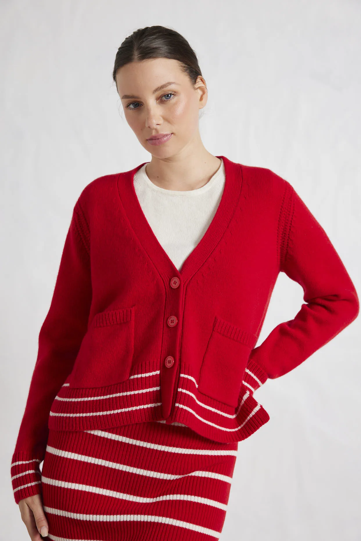 Charlotte Merino Cardi In Poppy