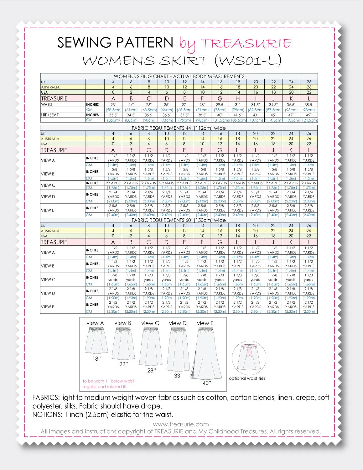 Easy A-Line Skirt - WOMENS  (WS01-L)