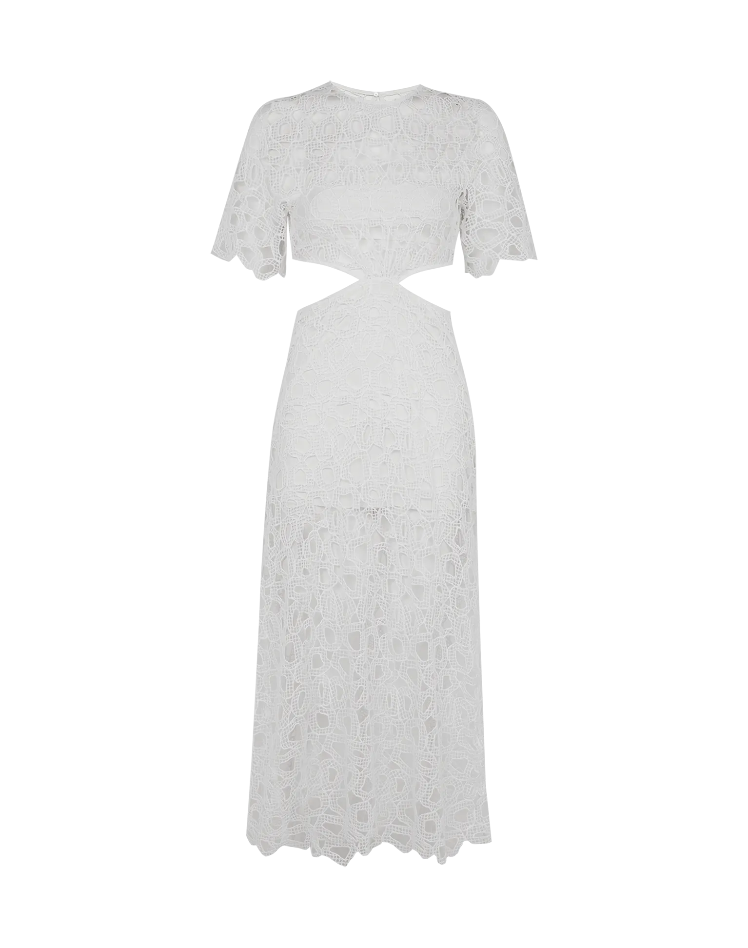 Eyelet Joelle Long Dress - Off White