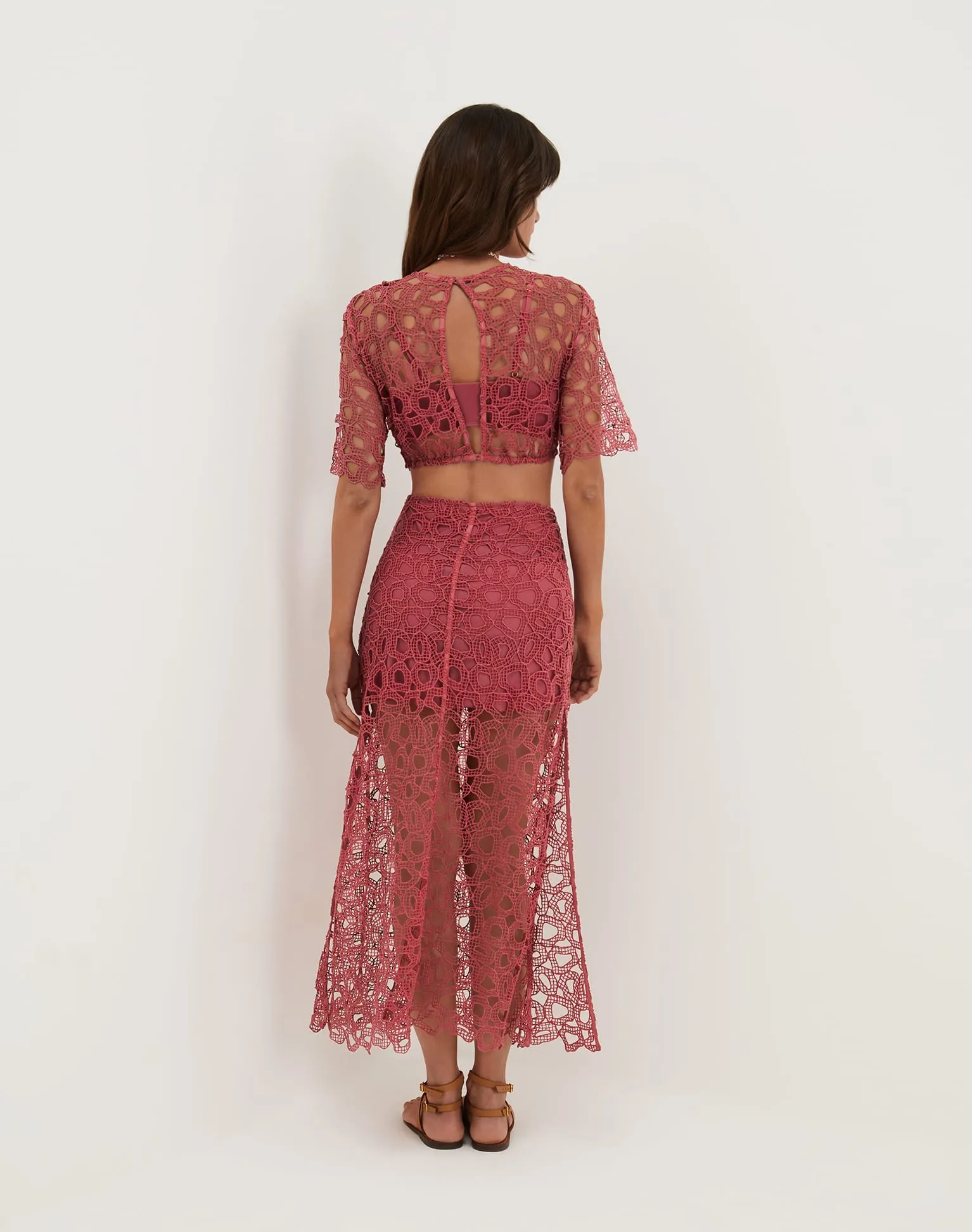 Eyelet Joelle Long Dress - Primrose