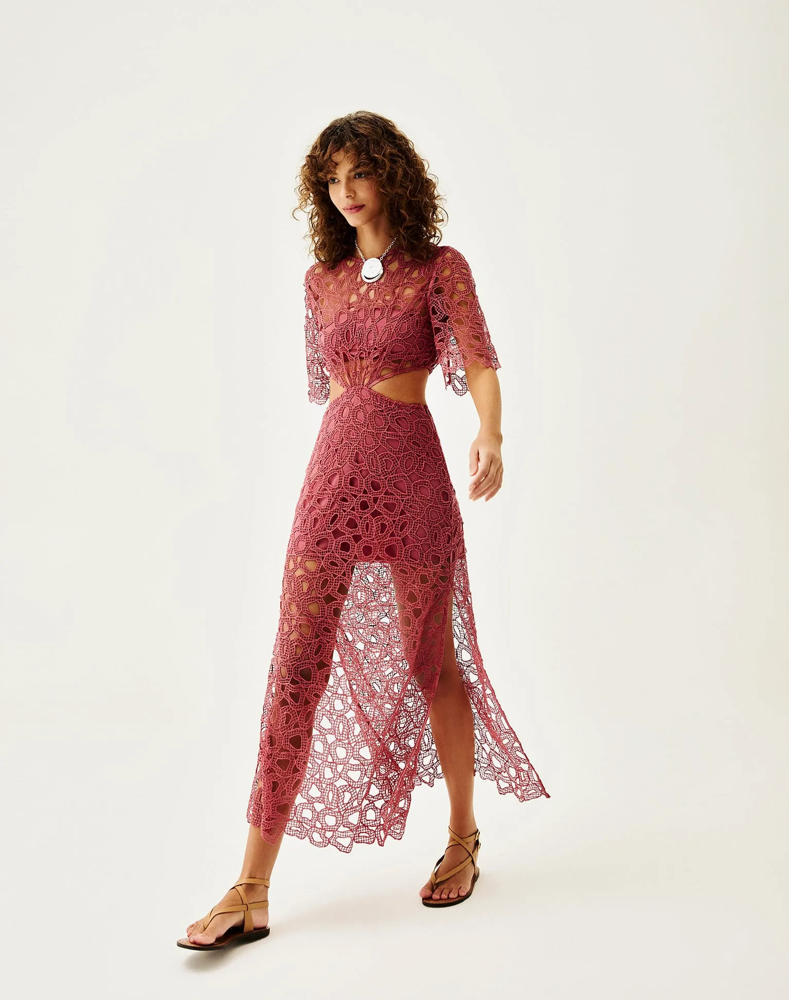 Eyelet Joelle Long Dress - Primrose
