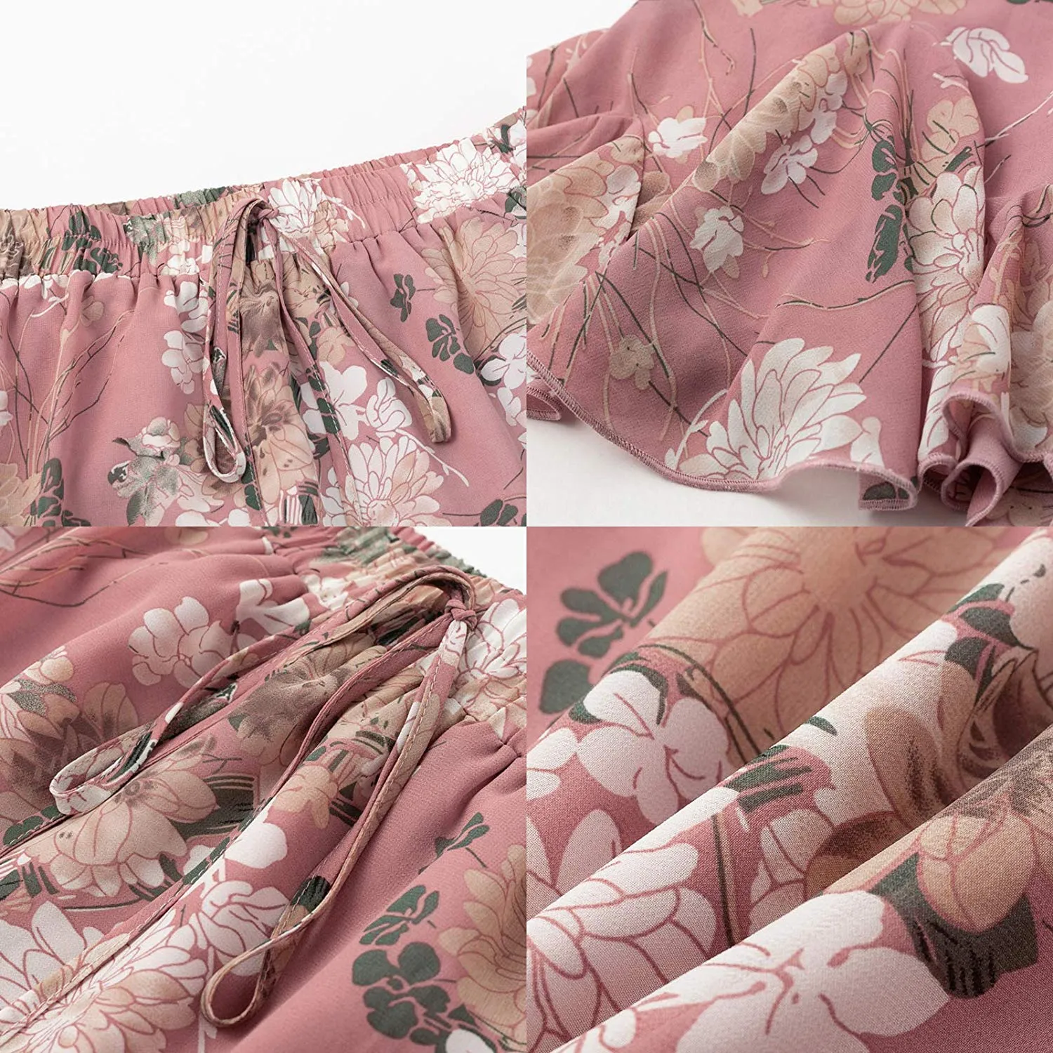 Floral Print Ruffle Mini A-Line Skirt