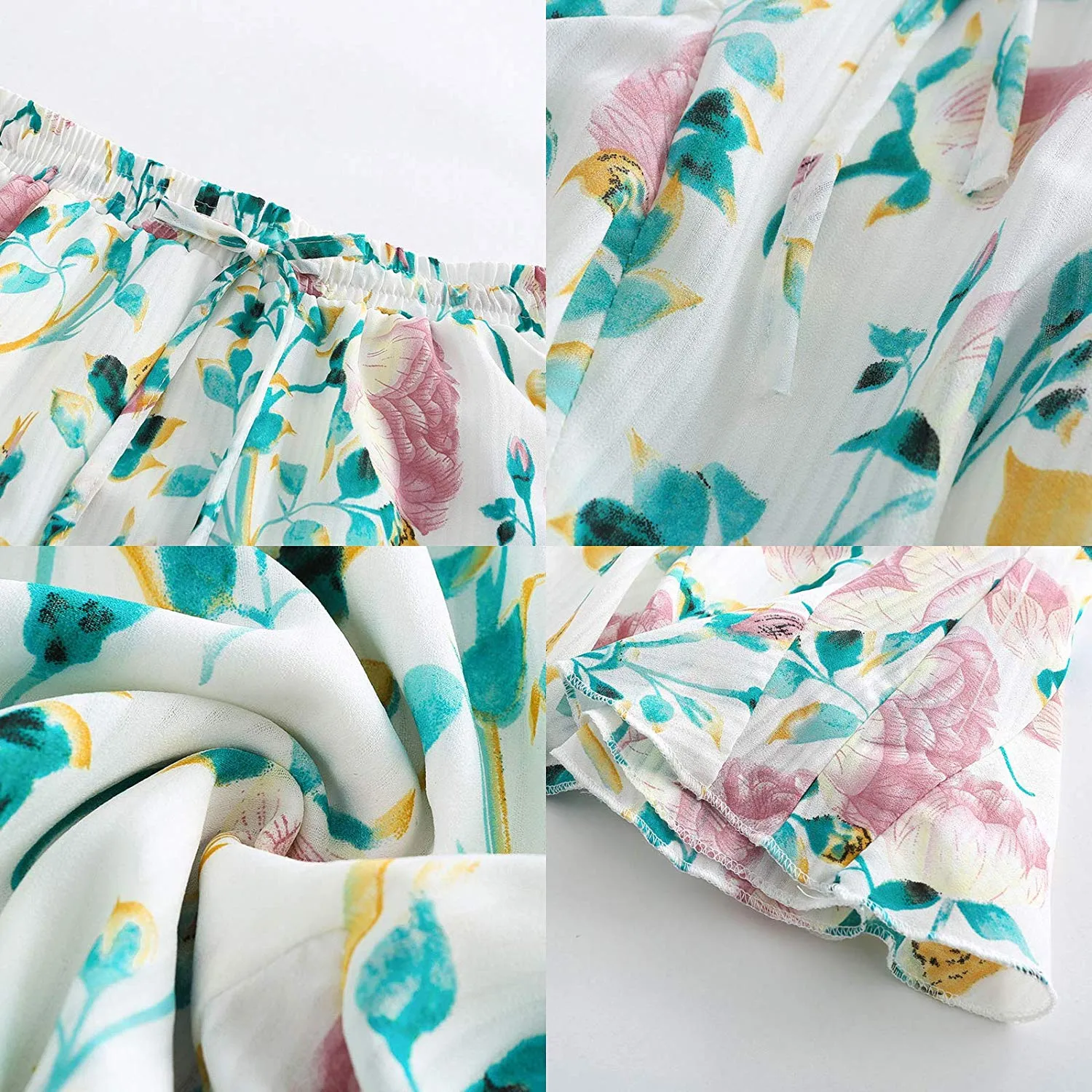 Floral Print Ruffle Mini A-Line Skirt