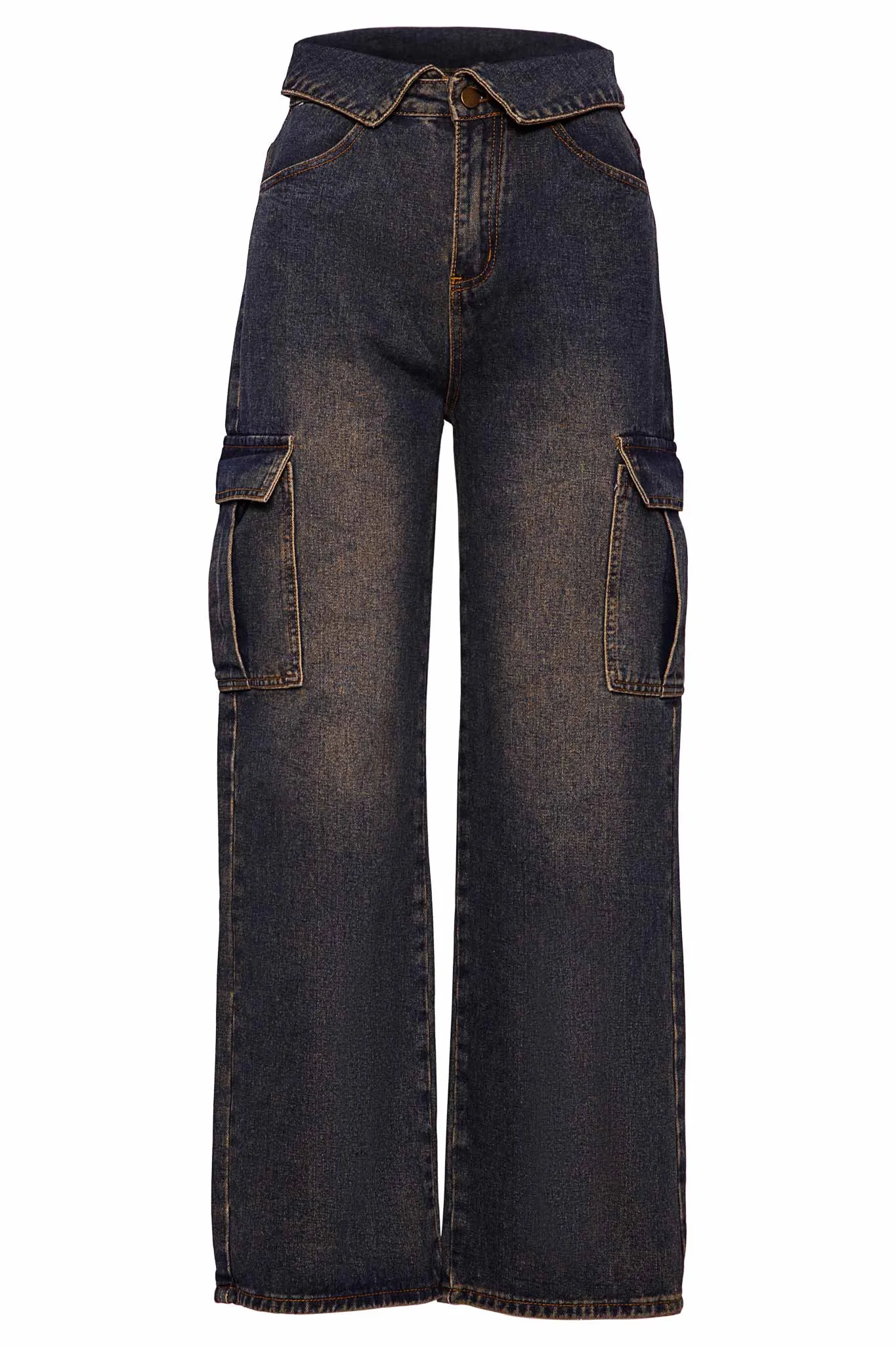 FOLDED WAIST JEANS
