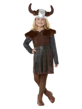 Girls Costume - Brown Viking Princess Costume