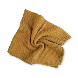 Grown Organic Rib Knit Baby Blanket - Golden Speckle