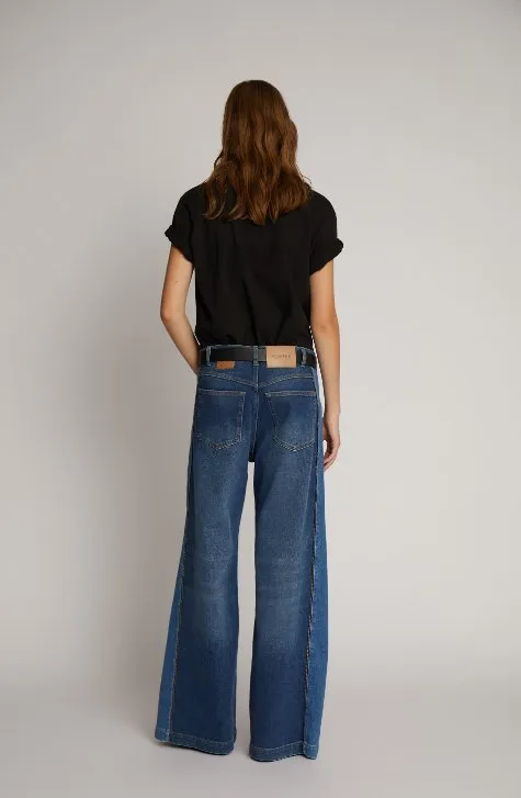 Obbia Zipper Patchwork Jeans