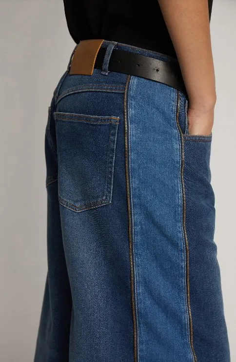 Obbia Zipper Patchwork Jeans