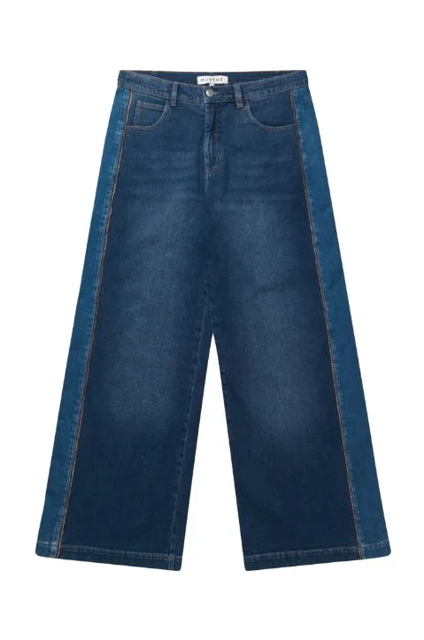 Obbia Zipper Patchwork Jeans