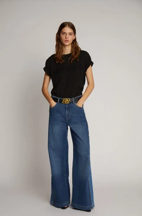 Obbia Zipper Patchwork Jeans