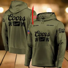Personalized Military Green Coors Banquet Hoodie & Zip Hoodie