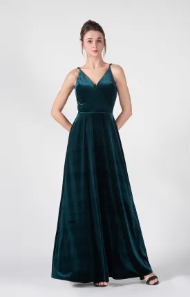 Spaghetti Straps V-Back Design A-Line Dresses