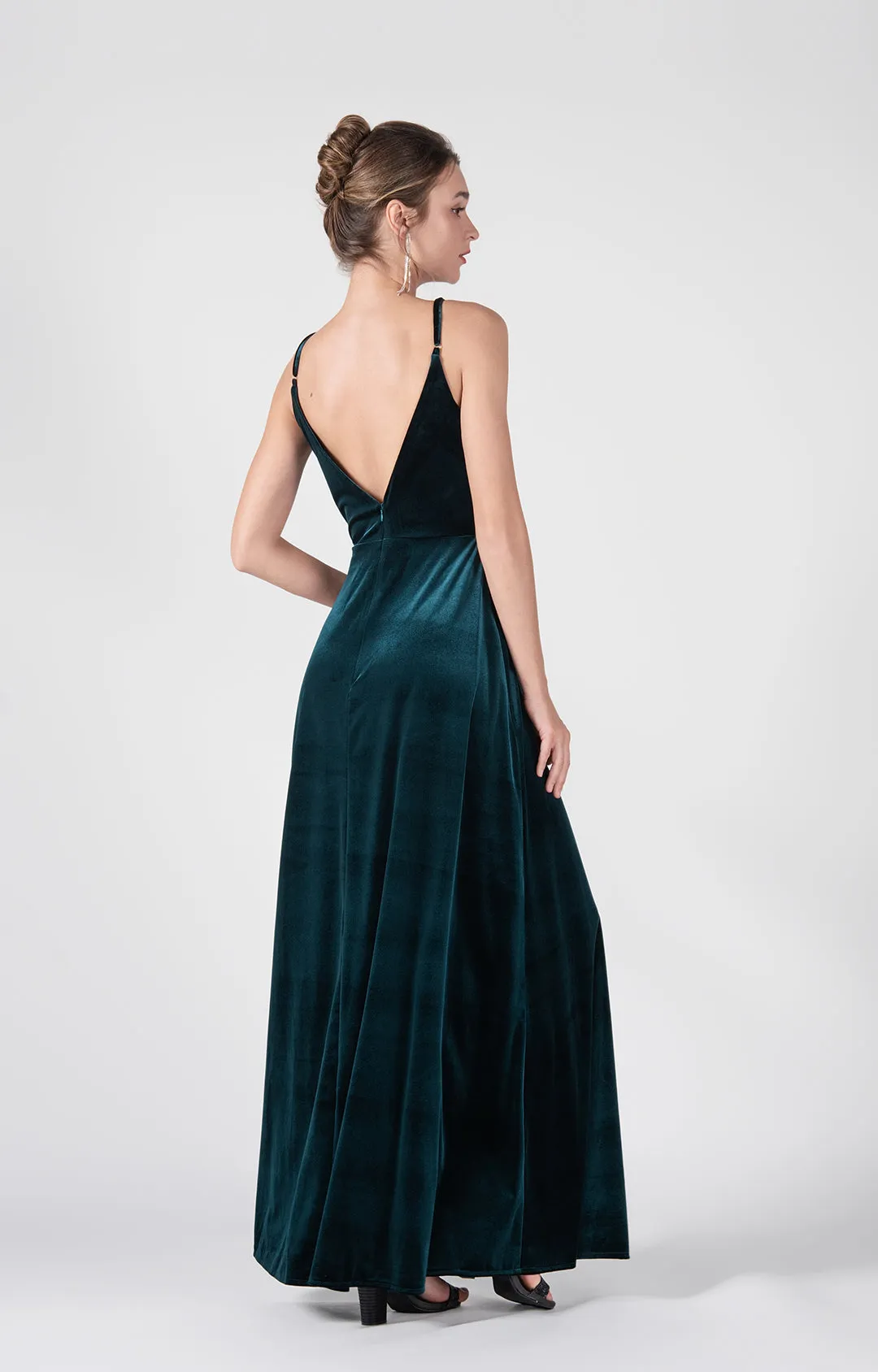 Spaghetti Straps V-Back Design A-Line Dresses