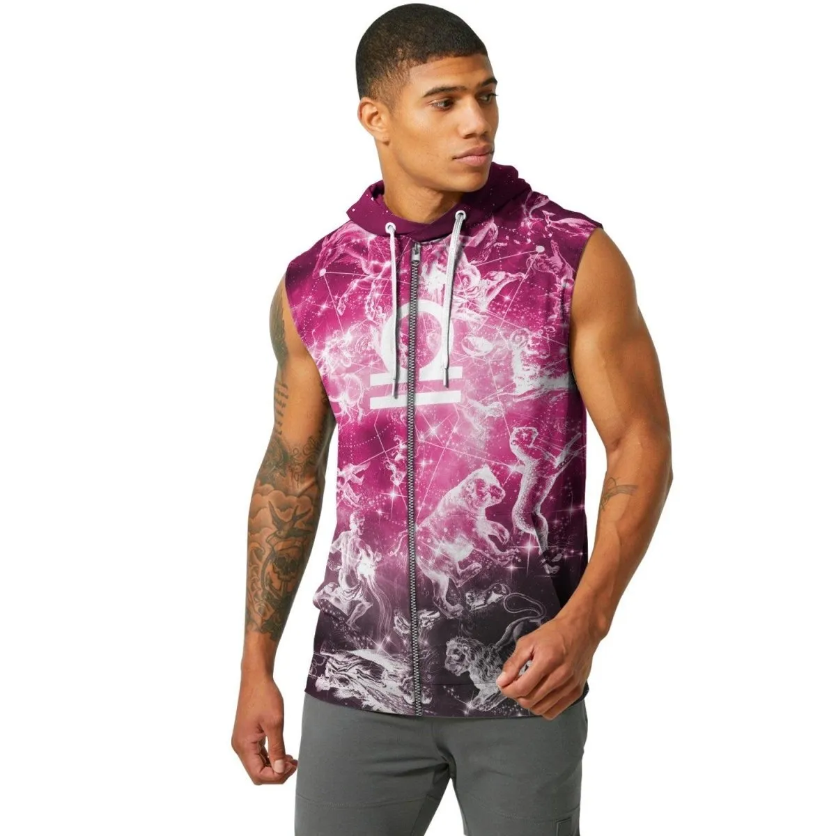 Zodiac Libra Sleeveless Pullover & Zip Hoodie