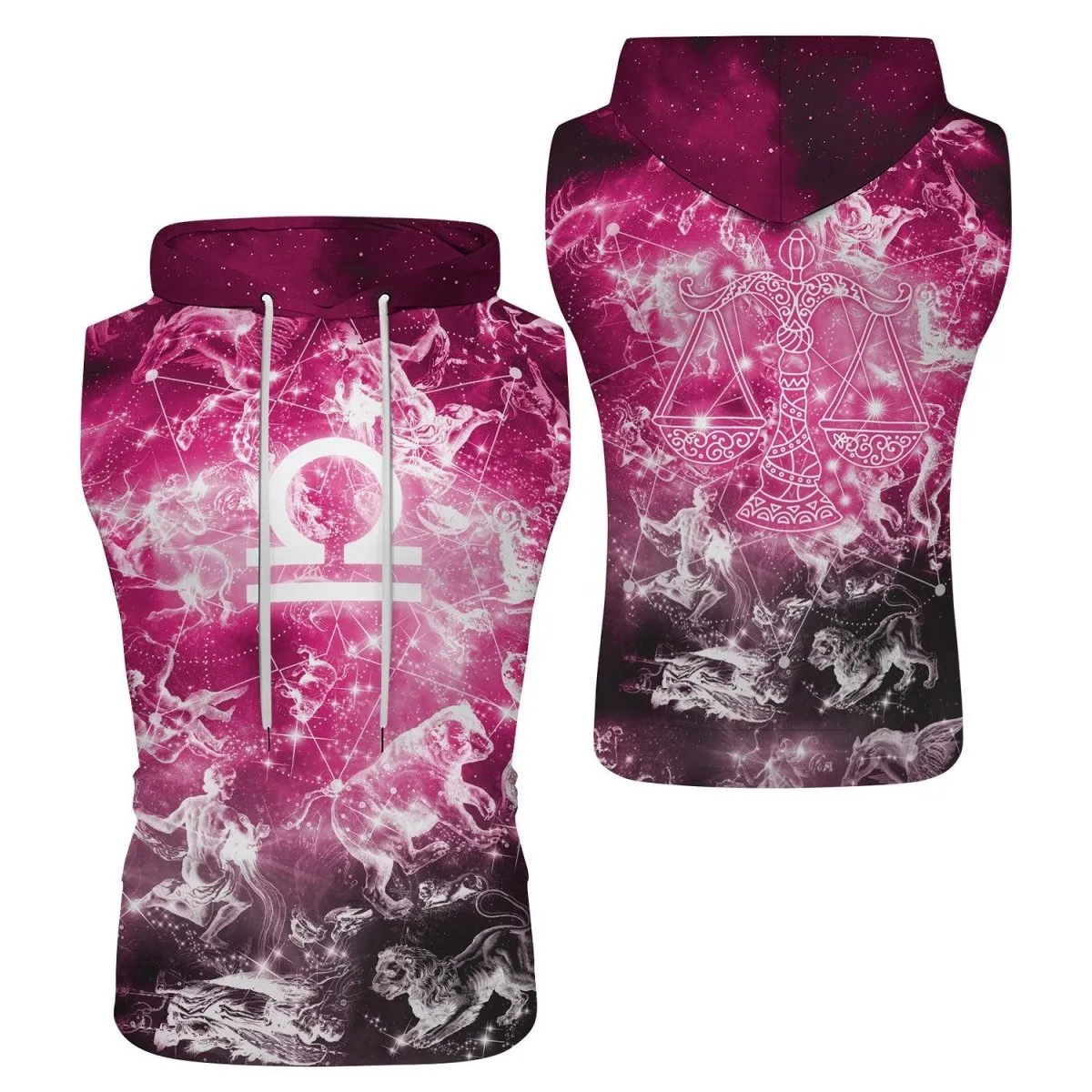 Zodiac Libra Sleeveless Pullover & Zip Hoodie